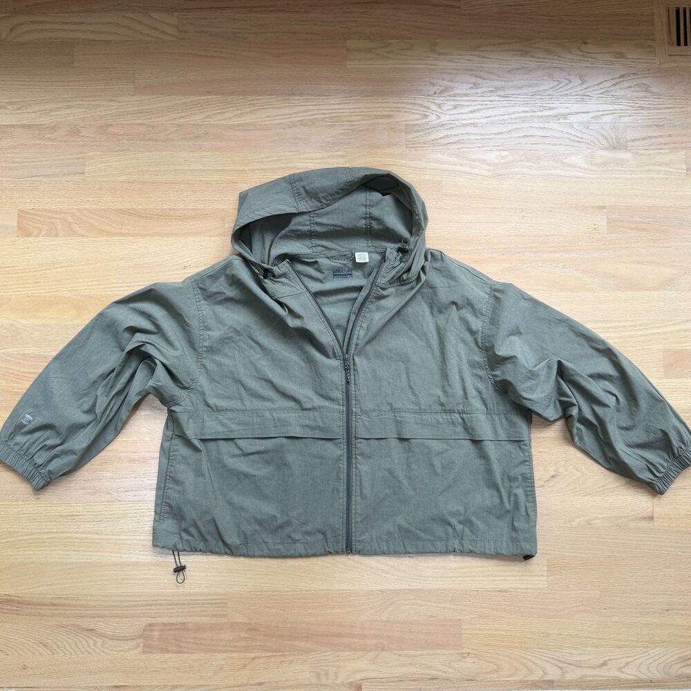 Levi Strauss Signature Outdoors XXL Olive Hooded Windbreaker Jacket